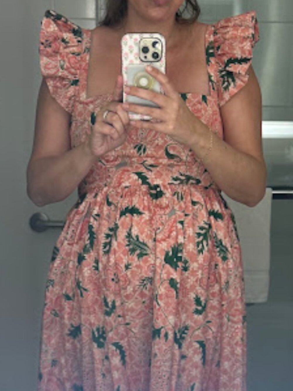 Hill House Pippa Dress Size M - Rose Calico Trellis - EUC